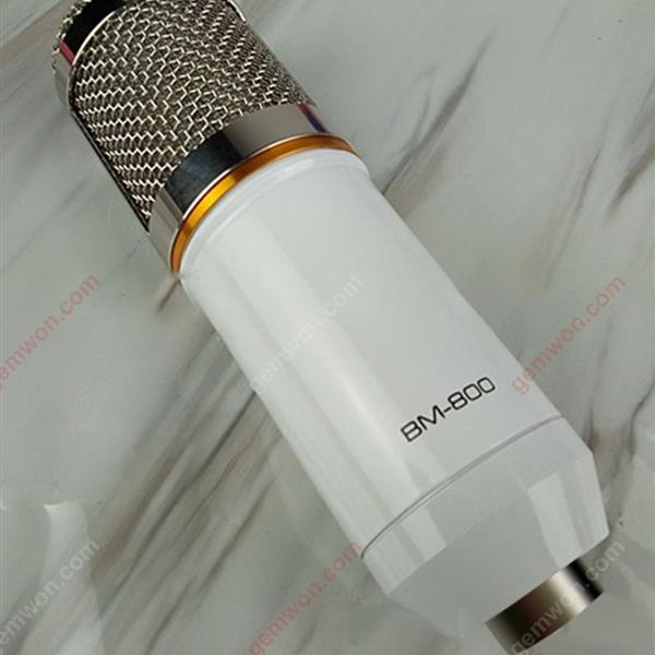 Capacitor microphone, diaphragm recording mic.White Bluetooth Speakers BM-800