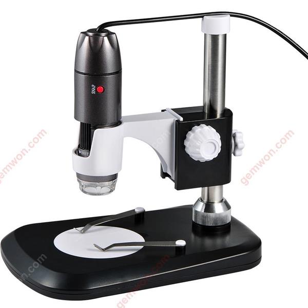 USB HD digital microscope,Zoom range:40x-1000x,MAX Resolution:1600x1200,For WIN 8/10，MAC,VISTA,Black Camera H1000X