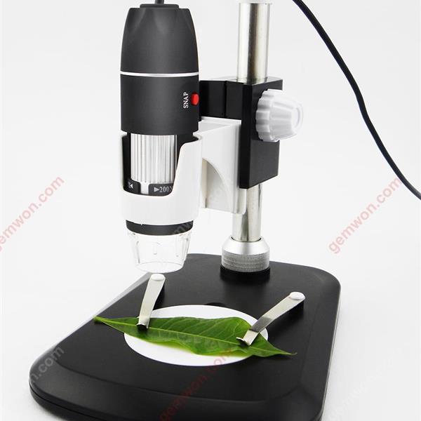 USB HD digital microscope,Zoom range:40x-800x,MAX Resolution:1600x1200,For WIN 8/10，MAC,VISTA,Black Camera H800X