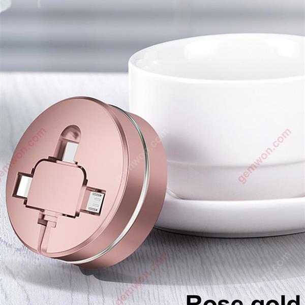 3 IN 1 The mobile phone  Quick charge  iphone /android/type-c, Rose gold Charger & Data Cable N/A