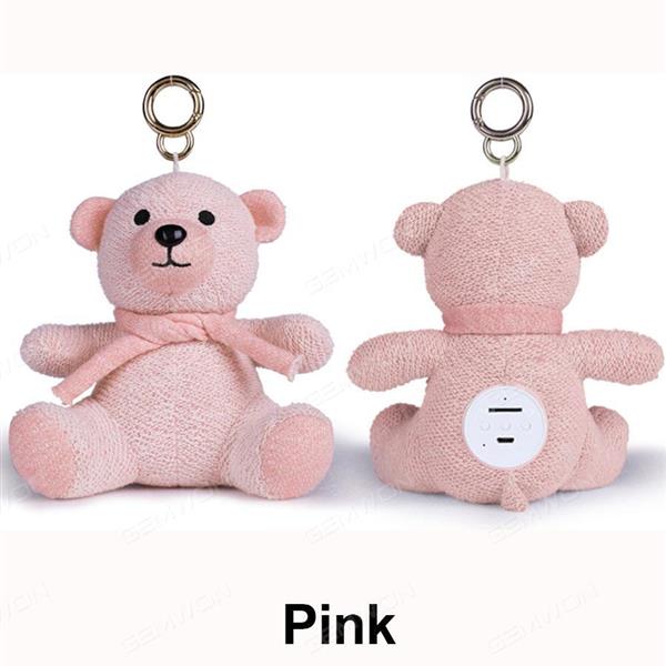 Small bear Bluetooth sound, Creative new cartoon puppet bear Bluetooth speaker card, Pink Bluetooth Speakers Small bear Bluetooth sound
