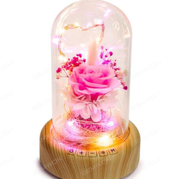 Streamer sound，Creative Christmas wish flow light bottle decoration lamp, Immortalized flowers LED Ltrip Streamer sound