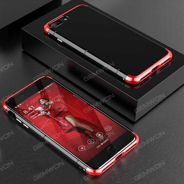 iphone 7 plus/8 plus Metal cell phone shell,Personal creative anti drop mobile phone protection cover, Black red Case iphone 7 plus/8 plus Metal cell phone shell