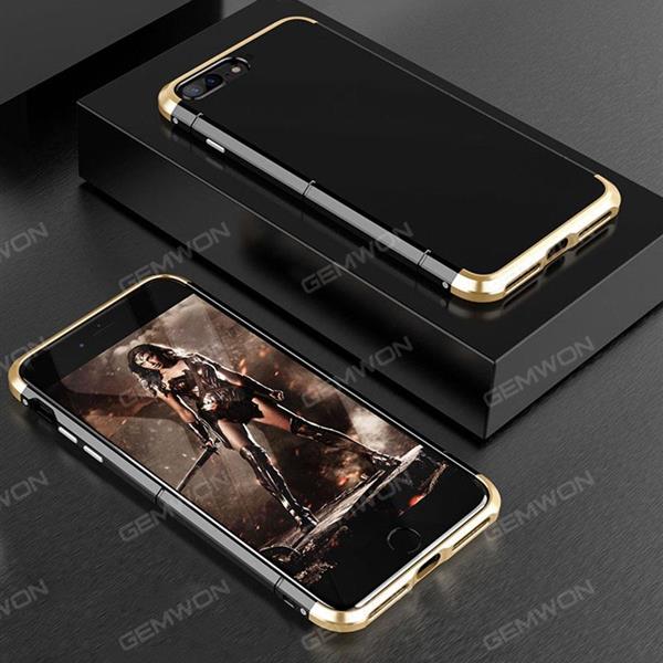 iphone 7 plus/8 plus Metal cell phone shell,Personal creative anti drop mobile phone protection cover, Black gold Case iphone 7 plus/8 plus Metal cell phone shell