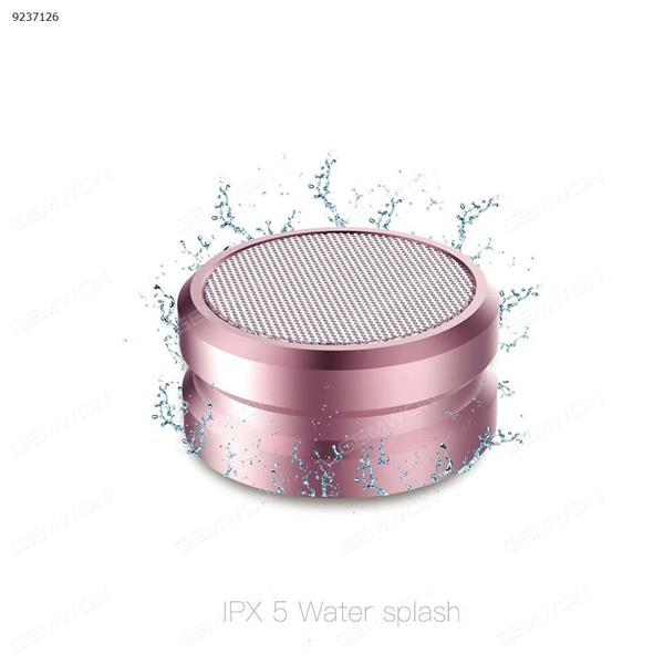 JKR-5 wireless waterproof Bluetooth speaker portable card phone sound, bass cannon, radio can be cascaded (rose gold) Bluetooth Speakers JKR-5