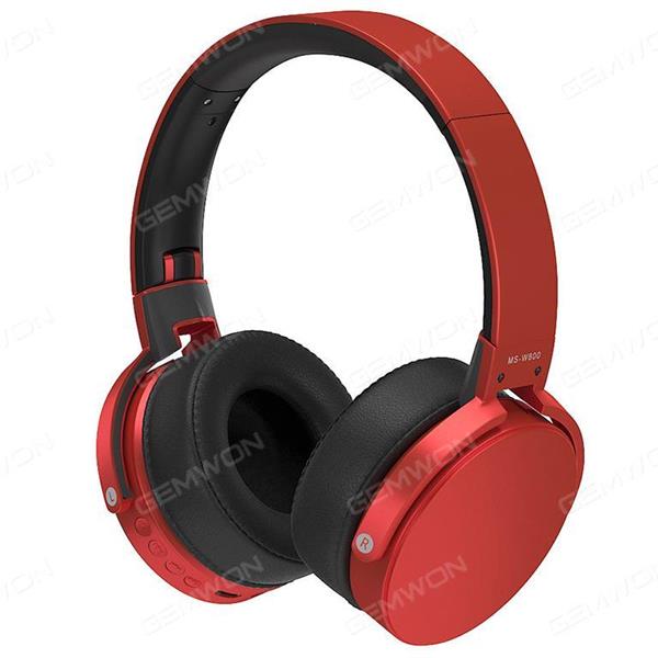 W800 headset wireless sports Bluetooth headset, support TF card (red) Headset W800
