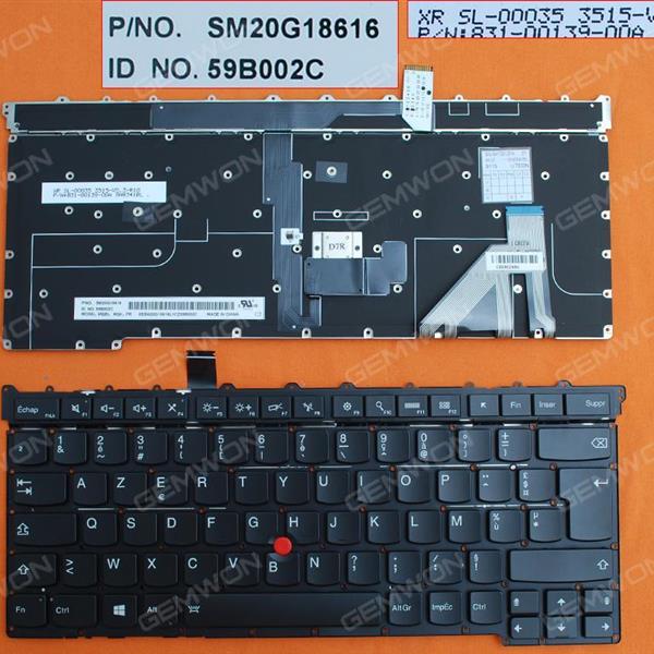 Lenovo Thinkpad X1 Carbon Gen 3 2015 BLACK FRAME BLACK WIN8 Backlit FR N/A Laptop Keyboard (OEM-B)