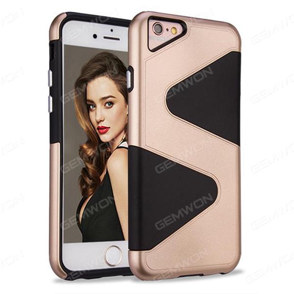 iphone 7 plus Shield shadow cell phone shell, Two in one anti dropping protective sleeve, Gold Case iphone 7 plus Shield shadow cell phone shell