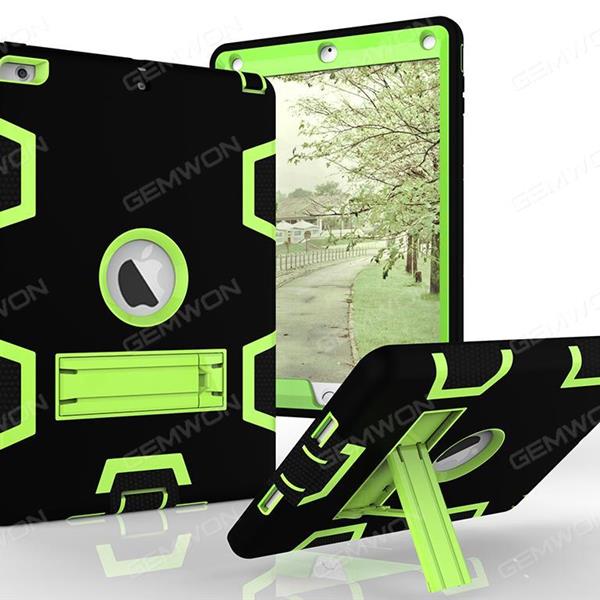 ipad 2/3/4 armor contrast color plate protector,anti-fall Plate and shell,black+grass green Case IPAD 2/3/4 ARMOR CONTRAST COLOR PLATE PROTECTOR
