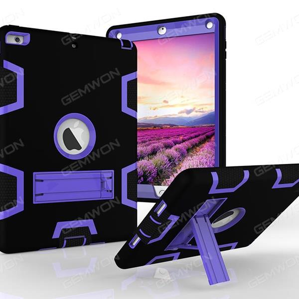 ipad 2/3/4 armor contrast color plate protector,anti-fall Plate and shell,black+purple Case ipad 2/3/4 armor contrast color plate protector
