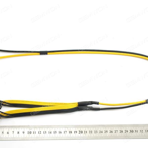 Dual PCIe PCI-E Graphics Video Card 8pin 6+2pin DIY Splitter Power Cable Cord,Yellow + Black USB/SATA/PCI/IDE Connector N/A