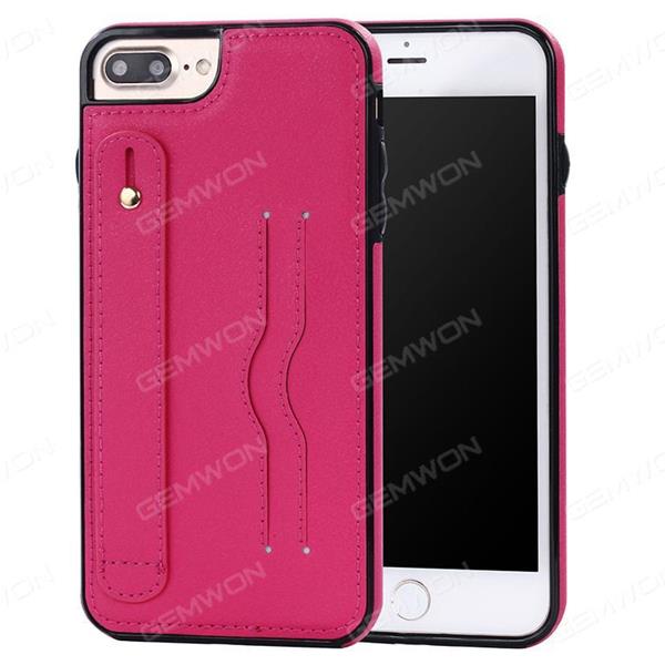 iPhone 6  Bracket mobile phone shell, Mobile phone shell with hand inserting card support, Rose red Case iPhone 6 Bracket mobile phone shell
