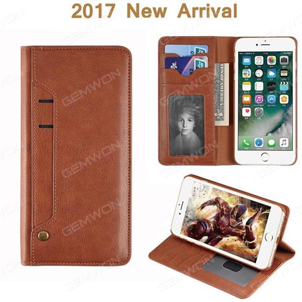 Wallet Case Leather Credit Card/Cash Holder Holster Slots Pockets Cover [Ultra Slim][Magnetic Closure Flip] [Stand] Full Protection Carrying Case for iPhone 6/6S 4.7 inch(Brown) Case IPHONE 6/6S