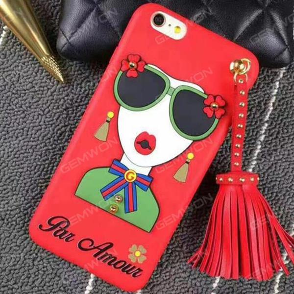 Iphone  6/6S case with Cartoon girl design,Fashion trend,Red Case IPHONE 6/6S