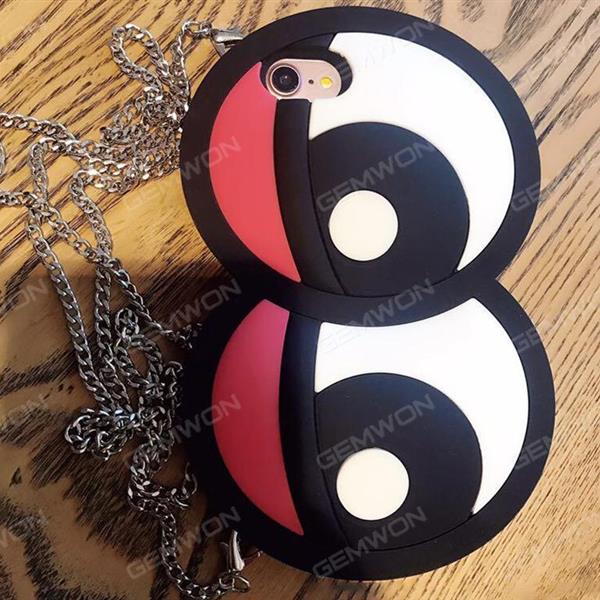 Big eye case with a chain for iphone 6plus /6s plus  .PU material ,Red Case IPHONE 6 PLUS/6S PLUS