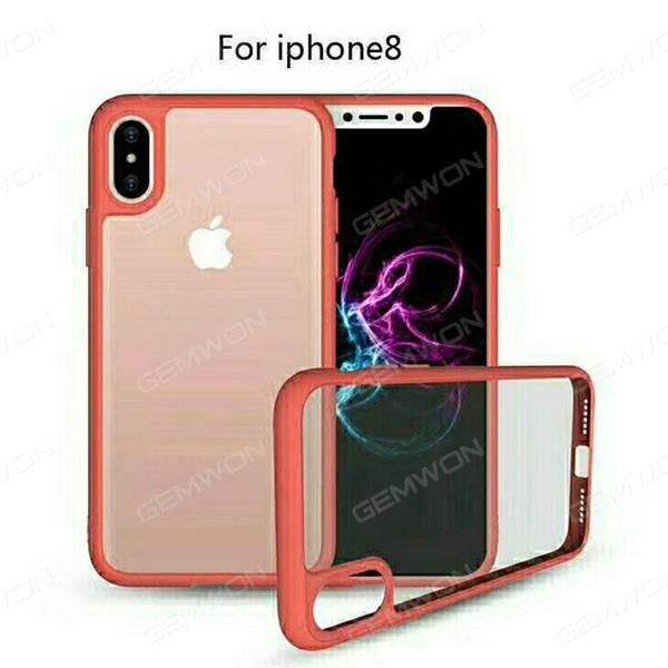 Material TPU case Protect for Iphone 8，Red Case Iphone 8