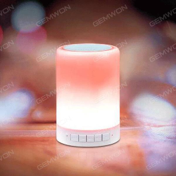 bluetooth speackers,touch lamp portable speaker .night light,music player , TF card . hang free .The bluetooth transmission distance is 10 meters, work 6-7 hour .RED Bluetooth Speakers LV-2017