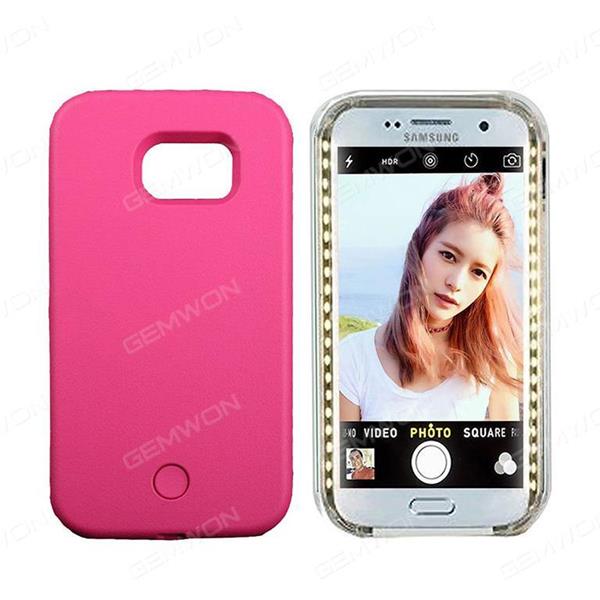 Mobile phone shell Selfie LED Light, Samsung S7 Edge Selfie LED Light Up Selfie Luminous Phone Cover Case, Pink Selfie LED Light Samsung S7 Edge SELFIE LED LIGHT