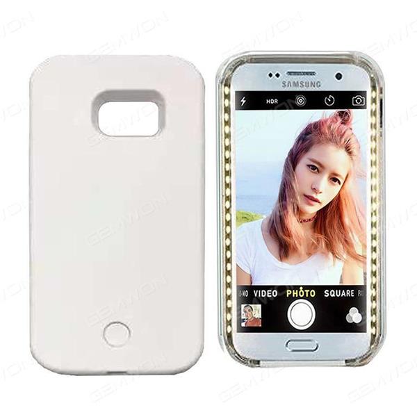 Mobile phone shell Selfie LED Light, Samsung S7 Edge Selfie LED Light Up Selfie Luminous Phone Cover Case, White Selfie LED Light Samsung S7 Edge SELFIE LED LIGHT