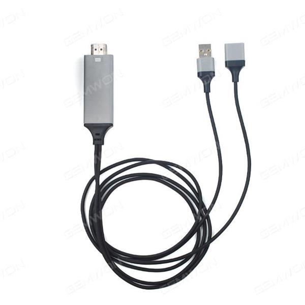 PHONE TO HDTV cable ,connect below cables, usb 2.0 to type-c. 5 pin micro . iphone ,HDMI  1M  black Charger & Data Cable n/A