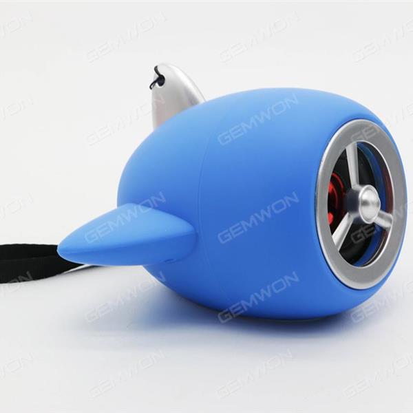 Aircraft propeller Bluetooth speaker color：Blue Bluetooth Speakers NR1015