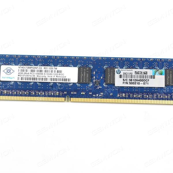 HP 4GB (1x4GB) Dual Rank x8 PC 3-10600 (DDR3-1333) Unbuffered CAS-9 Board N/A