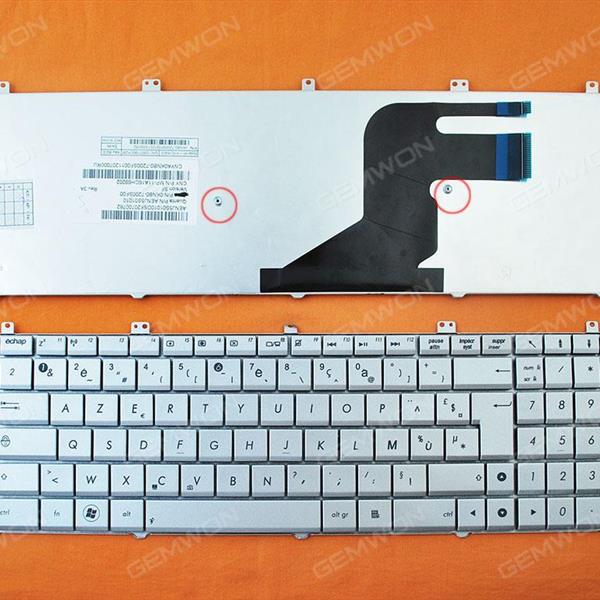 ASUS N55 SILVER FR N/A Laptop Keyboard (OEM-B)