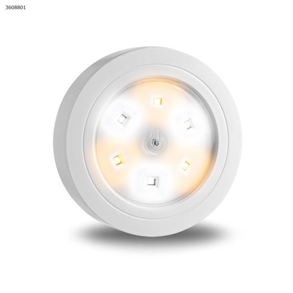 led touch light(6 led)car interior, decorative lamp, Bedroom Pedlight, Wireless Wall hanging kitchen light, Car extension lighting, Emergency Light, night light white(Yellow and white switch) Decorative light 6LED