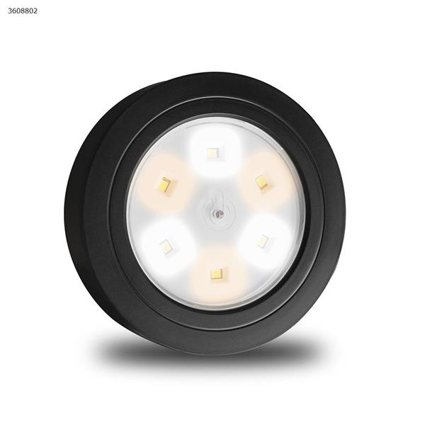 led touch light(6 led)car interior, decorative lamp, Bedroom Pedlight, Wireless Wall hanging kitchen light, Car extension lighting, Emergency Light, night light black(Yellow and white switch) Decorative light 6LED