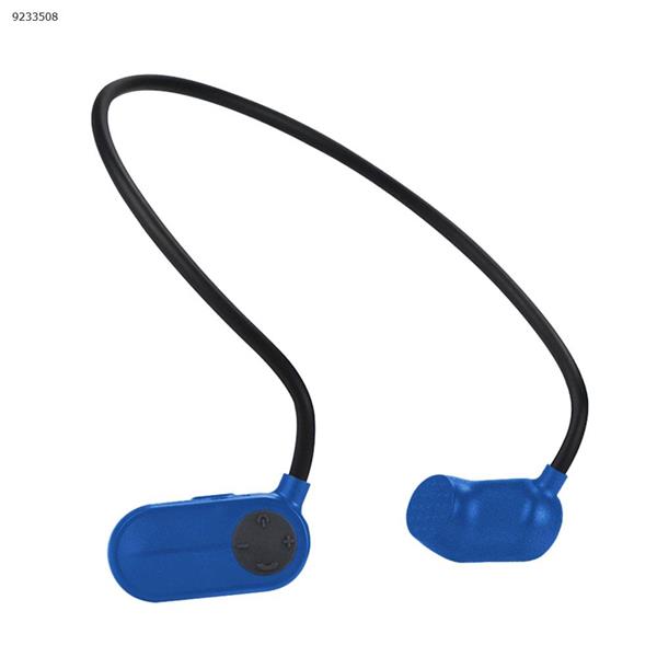 Head-mounted waterproof MP3 diving does not enter the ear bone conduction outdoor sports swimming MP3 player（Blue 16G） Other N/A