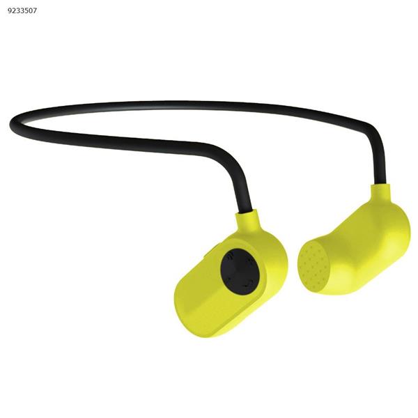 Head-mounted waterproof MP3 diving does not enter the ear bone conduction outdoor sports swimming MP3 player（Yellow 16G） Other N/A