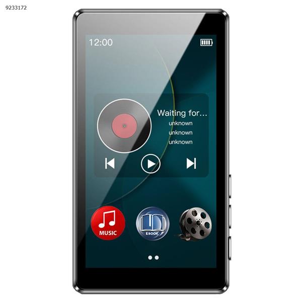 RUIZU D20 touch screen mp3 mp4 full screen mp5 video playback lossless music player（Black 8G） Other D20