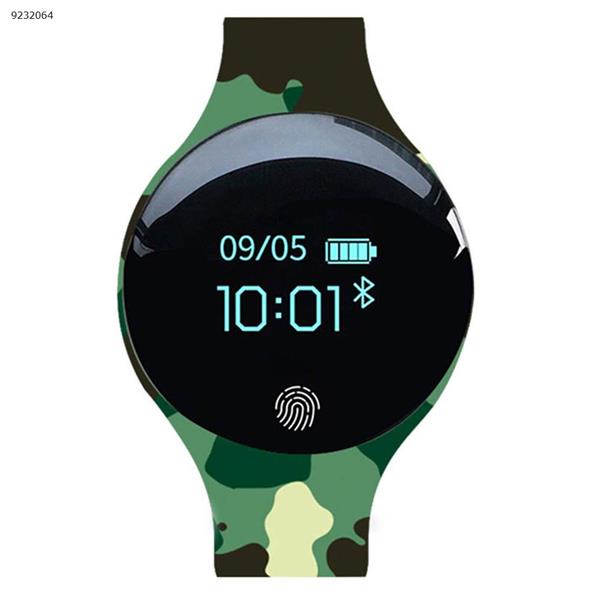 H8 smart color bracelet bracelet sleep monitoring health sports bracelet Bluetooth pedometer with weather forecast display（Camouflage） Smart Wear TLW08