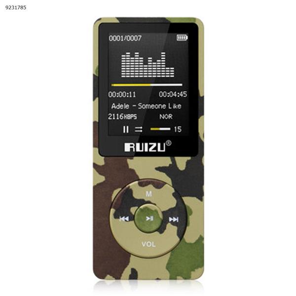 RUIZU X02 Sports MP3 Player Lossless Tape Walkman（Green 16G） Other X02