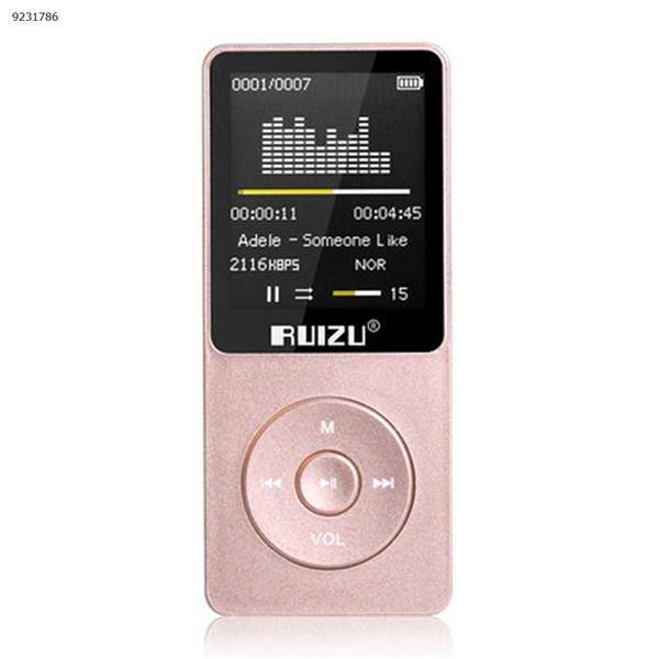 RUIZU X02 Sports MP3 Player Lossless Tape Walkman（Pink 16G） Other X02