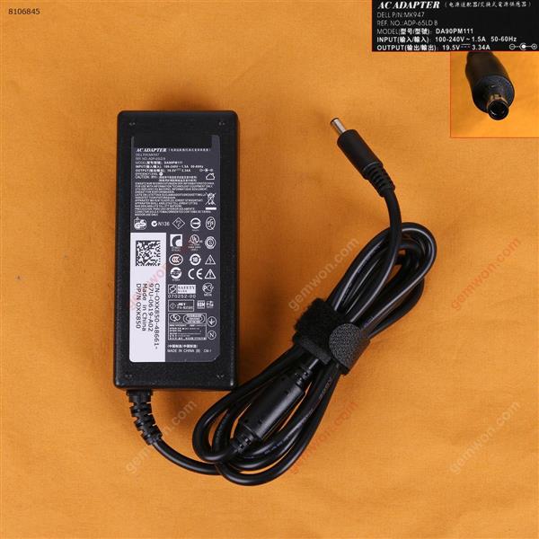 Dell 19.5V 3.34A 4.5mm*3.0mm 65W (PA-12)(Quality：A+) Laptop Adapter 19.5V 3.34A 4.5MM*3.0MM 65W