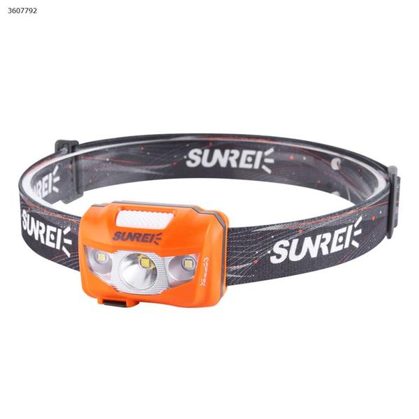 SUNREI Youdo3 mountaineering camping lithium battery glare waterproof outdoor headlights（Orange） Headlamp Youdo3