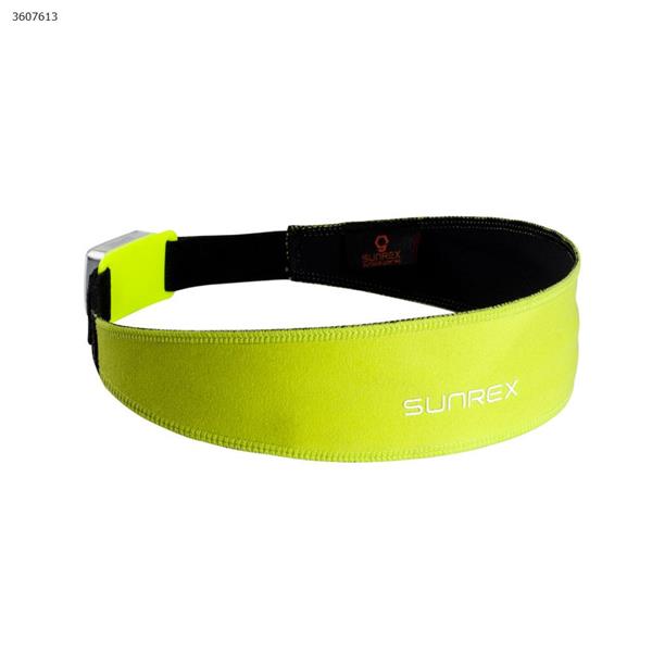 SUNREI night running warning light anti-sweat belt sports running sweat guide belt quick-drying wicking headband（Green） Headlamp N/A