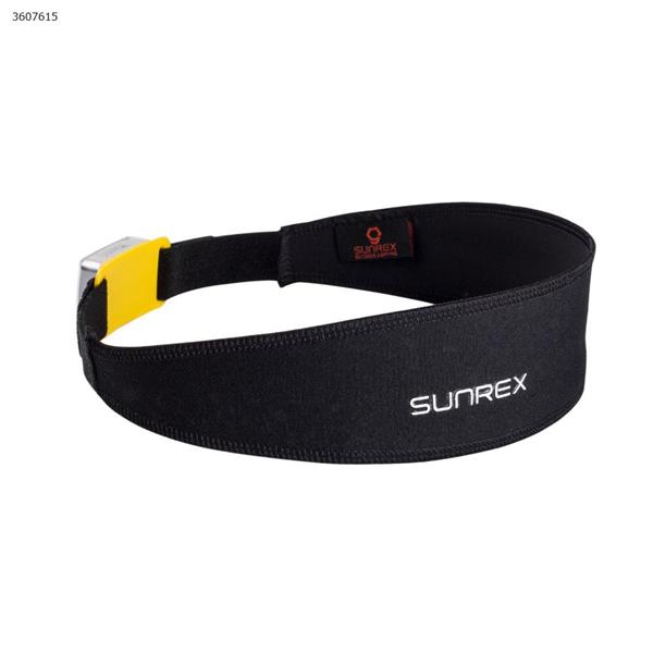 SUNREI night running warning light anti-sweat belt sports running sweat guide belt quick-drying wicking headband（Black） Headlamp N/A