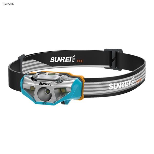 SUNREI REE Outdoor LED Camping Mountaineering Walking Headlight IPX6 Waterproof Classic Lightweight（Blue） Headlamp REE