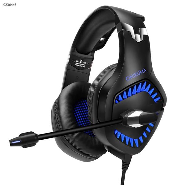  ONIKUMA K1Pro Headphones for games  Luminescent Headphones （Black and Blue） Headset K1PRO