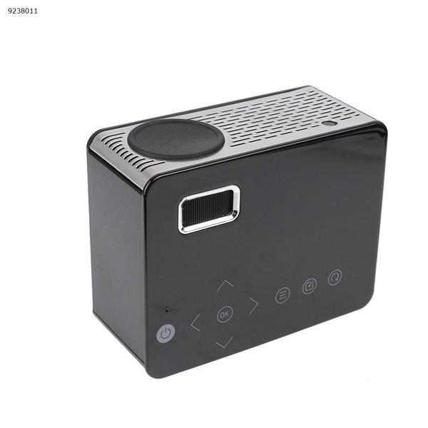 Small size can support charging treasure power supply T200 micro touch home theater projector（Black UK） Projector T200