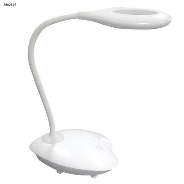 Love sound table lamp three-speed touch learning eye blue flashing light (white) table lamp N/A