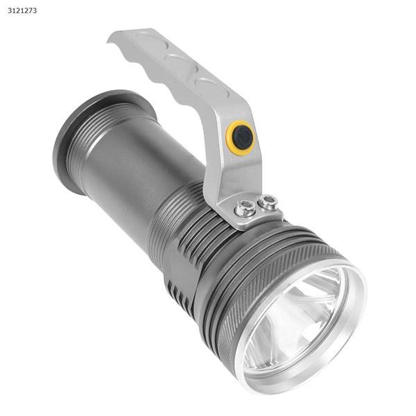 Q5 LED strong light hand lamp searchlight flashlight rechargeable remote night fishing light 2 batteries+European charging line Camping & Hiking Q5