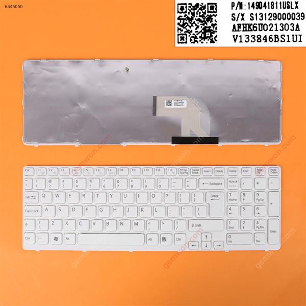 SONY SVE15 WHITE FRAME WHITE OEM  UI 149041811USLX Laptop Keyboard (OEM-B)