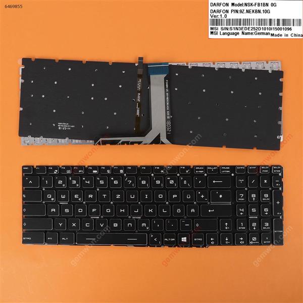 MSI GT72 GS60 GS70 WS60 GE72 GE62 BLACK (Backlit,Without FRAME,WIN8) GR V143422AK         09JM0030 Laptop Keyboard (OEM-B)