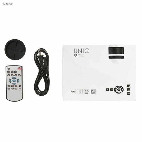 Can support mobile phone wireless with screen 80ANSI lumens portable UC68 HD projector（White US） Projector UC68