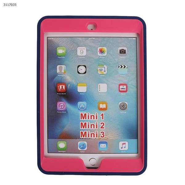 ipad mini1/2/3 armor contrast color plate protector,anti-fall Plate and shell,Navy blue+rose red Case IPAD MINI1/2/3 ARMOR CONTRAST COLOR PLATE PROTECTOR