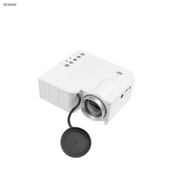 UC28B supports U disk and TF card playback for home mini-mini portable projector children led home theater small projector（White EU） Projector UC28B