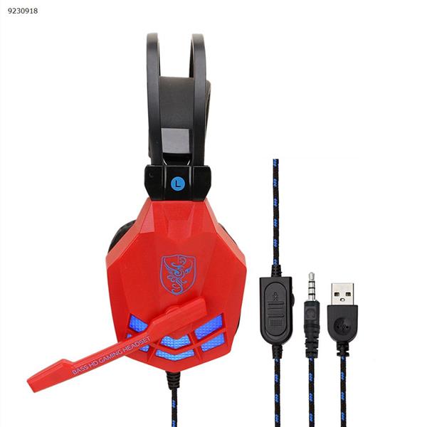 SY850MV vibration luminous Internet cafe computer headset esports game headset red blue Headset SY850MV